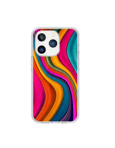 Coque iPhone 15 Pro Love Color Vagues - Danny Ivan