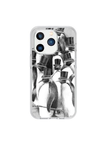 Coque iPhone 15 Pro Pingouins Gentlemen - Eric Fan