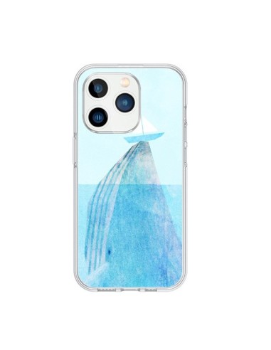Coque iPhone 15 Pro Baleine Whale Bateau Mer - Eric Fan