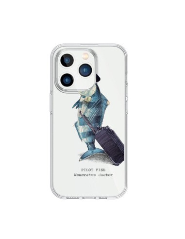 Coque iPhone 15 Pro Pilot Fish Poisson Pilote Transparente - Eric Fan