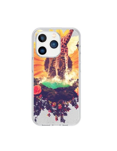 Coque iPhone 15 Pro Girafflower Girafe - Eleaxart