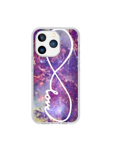 Coque iPhone 15 Pro Love Forever Infini Galaxy - Eleaxart