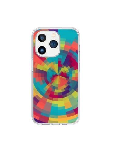 iPhone 15 Pro Case Color Spiral Red Green - Eleaxart