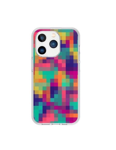 Coque iPhone 15 Pro Exotic Mosaic Pixels Azteque - Eleaxart