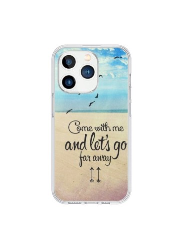 Coque iPhone 15 Pro Let's Go Far Away Beach Plage - Eleaxart