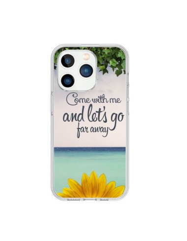 Cover iPhone 15 Pro Let's Go Far Away Fiori Girasoli - Eleaxart