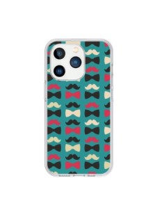 iPhone 15 Pro Case Hipster Moustache Bow Tie - Eleaxart