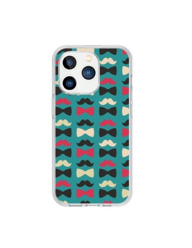 Cover iPhone 15 Pro Hipster Moustache Papillon - Eleaxart