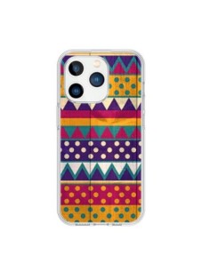 Coque iPhone 15 Pro Mexican Triangle Aztec Azteque -...