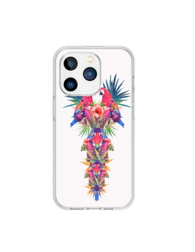 Coque iPhone 15 Pro Parrot Kingdom Royaume Perroquet - Eleaxart