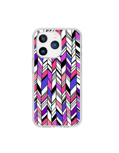 iPhone 15 Pro Case Graphic Aztec Pink Purple - Léa Clément