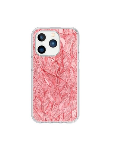 iPhone 15 Pro Case Leaves Cherry Red - Léa Clément