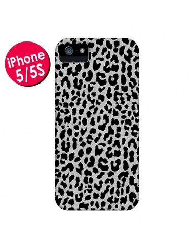 Coque Leopard Gris Neon pour iPhone 5 et 5S - Mary Nesrala