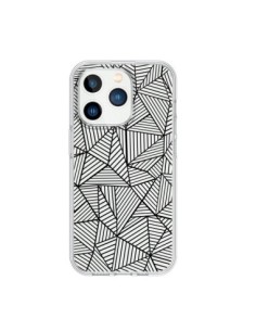 Coque iPhone 15 Pro Lignes Grilles Triangles Full Grid...