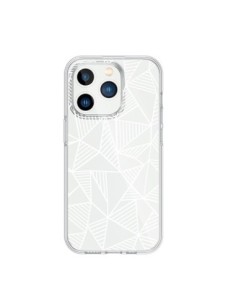 iPhone 15 Pro Case Lines Triangles Grid Abstract White...