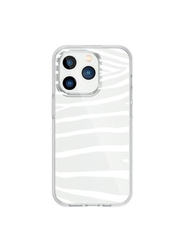 Coque iPhone 15 Pro Zebre Zebra Blanc Transparente - Project M