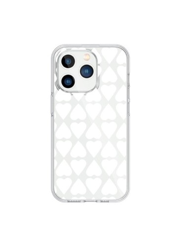 Cover iPhone 15 Pro Cuore Bianco Trasparente - Project M