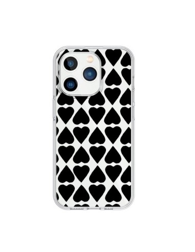 Cover iPhone 15 Pro Cuore Nero Trasparente - Project M