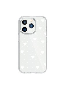 Coque iPhone 15 Pro Point Coeur Blanc Pin Point Heart...