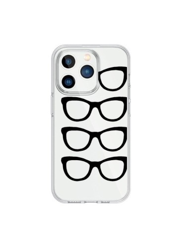 Coque iPhone 15 Pro Sunglasses Lunettes Soleil Noir Transparente - Project M