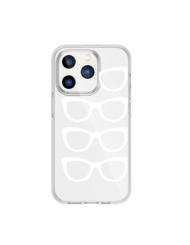 Coque iPhone 15 Pro Sunglasses Lunettes Soleil Blanc Transparente - Project M
