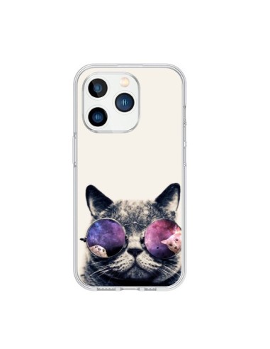Cover iPhone 15 Pro Gatto con gli occhiali- Gusto NYC
