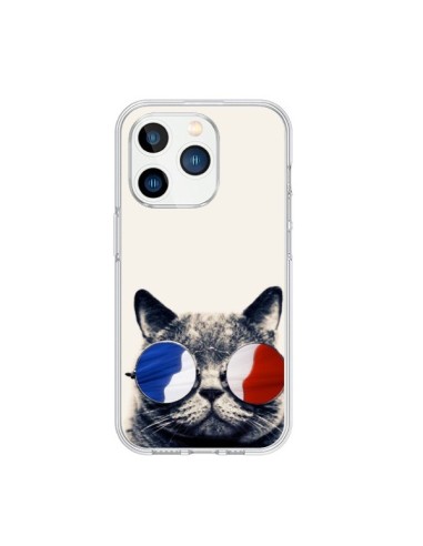Coque iPhone 15 Pro Chat à lunettes françaises - Gusto NYC