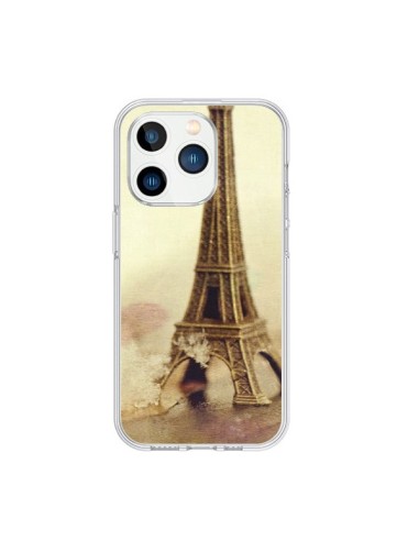 Coque iPhone 15 Pro Tour Eiffel Vintage - Irene Sneddon