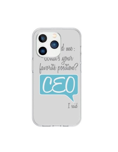 Coque iPhone 15 Pro What's your favorite position CEO I said, bleu - Shop Gasoline