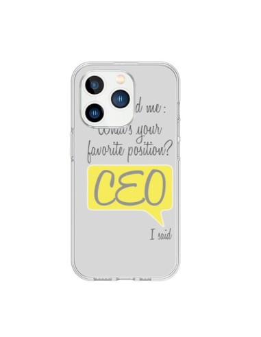 Coque iPhone 15 Pro What's your favorite position CEO I said, jaune - Shop Gasoline