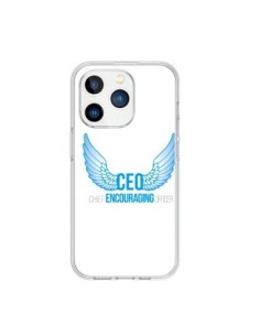 Coque iPhone 15 Pro CEO Chief Encouraging Officer Bleu -...