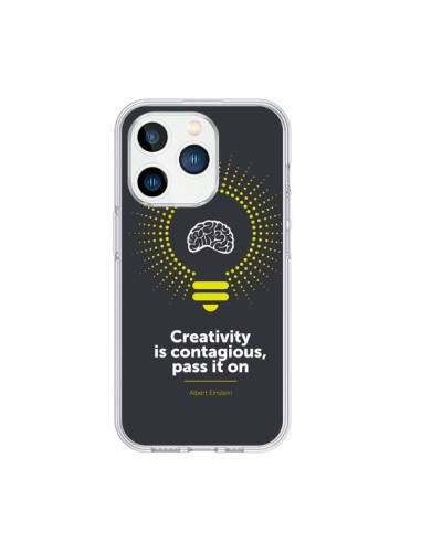 Coque iPhone 15 Pro Creativity is contagious, Einstein - Shop Gasoline