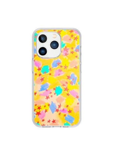 Coque iPhone 15 Pro Stars Etoiles Jaunes - Ebi Emporium