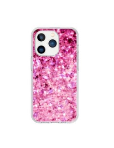 Coque iPhone 15 Pro Romance Me Paillettes Roses - Ebi...