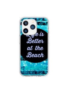 Coque iPhone 15 Pro Life is Better at The Beach - Ebi...