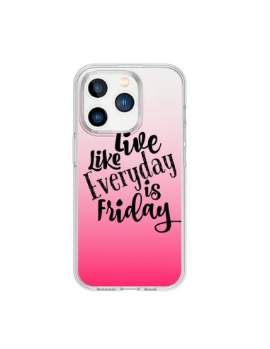 Coque iPhone 15 Pro Everyday Friday Vendredi Live Vis Transparente - Ebi Emporium