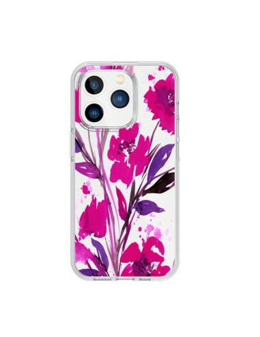 Coque iPhone 15 Pro Roses Fleur Flower Transparente - Ebi Emporium