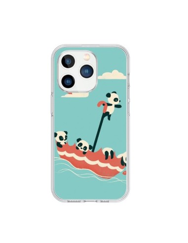 Coque iPhone 15 Pro Parapluie Flottant Panda - Jay Fleck