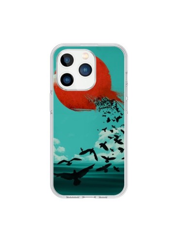 Coque iPhone 15 Pro Soleil Oiseaux Mer - Jay Fleck