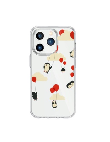 iPhone 15 Pro Case Penguin Ballons Sky Clear - Jay Fleck