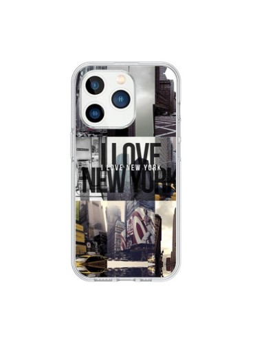 Coque iPhone 15 Pro I love New Yorck City noir - Javier Martinez