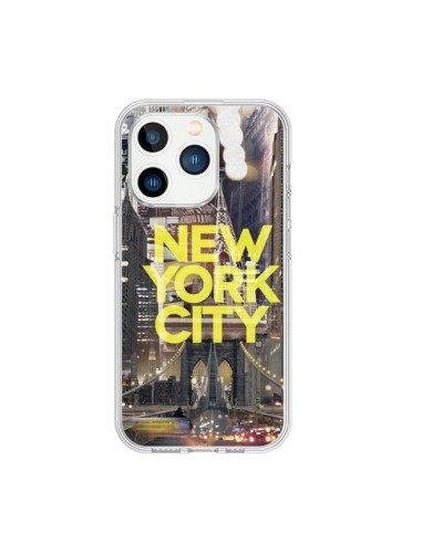 Coque iPhone 15 Pro New York City Jaune - Javier Martinez