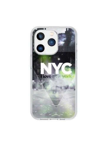 Cover iPhone 15 Pro I Love New York City Verde - Javier Martinez