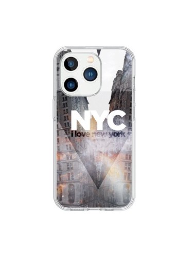 Coque iPhone 15 Pro I Love New York City Orange - Javier Martinez
