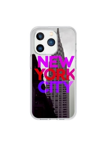 Coque iPhone 15 Pro New York City Rose Rouge - Javier Martinez