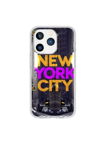 Coque iPhone 15 Pro New York City Orange Violet - Javier Martinez