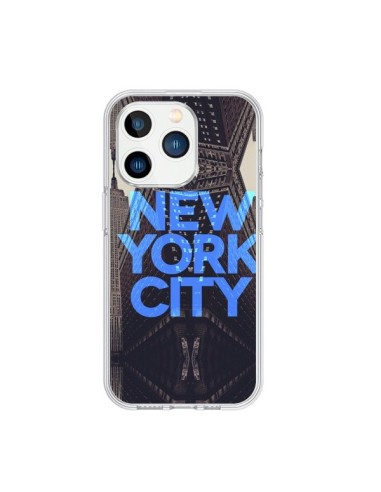 Coque iPhone 15 Pro New York City Bleu - Javier Martinez