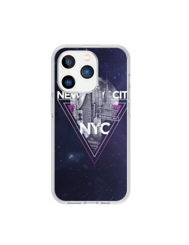Coque iPhone 15 Pro New York City Triangle Rose - Javier Martinez