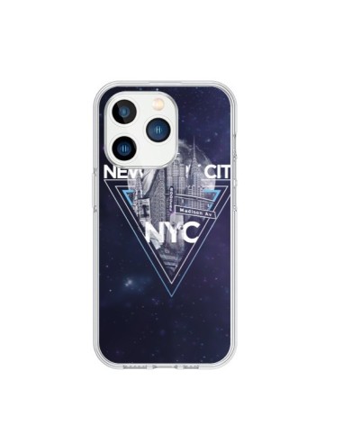 Coque iPhone 15 Pro New York City Triangle Bleu - Javier Martinez