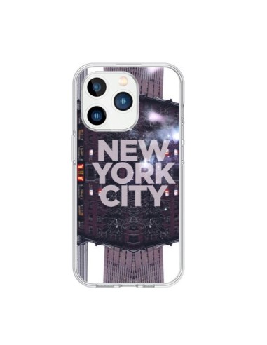 Coque iPhone 15 Pro New York City Violet - Javier Martinez